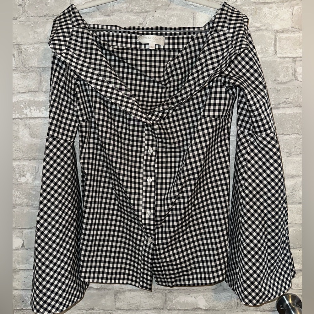 Caroline Constas Persephone off theshoulder top sz M #R1 - Picture 2 of 4